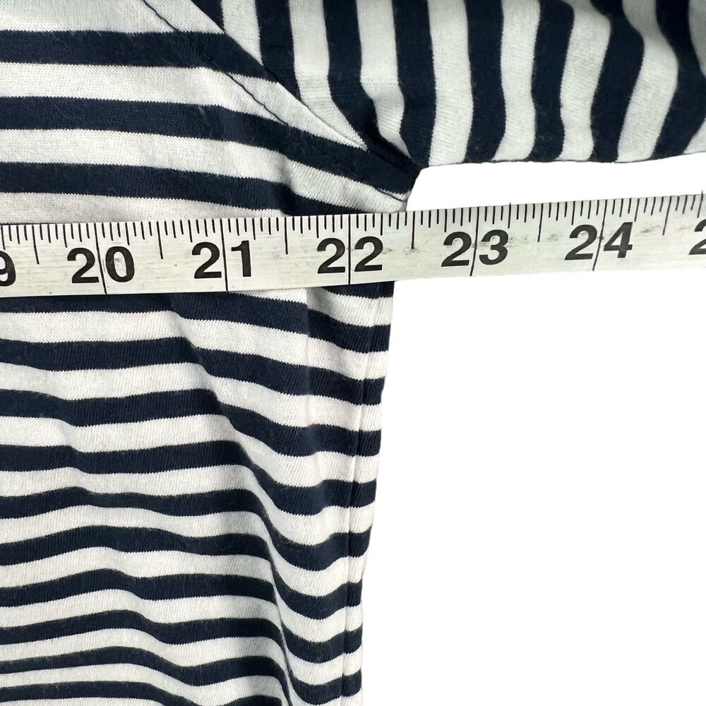 Polo Ralph Lauren Shirt Men M Blue Stripe Polo‎ Logo Classic Fit Nautical Preppy - Picture 6 of 12